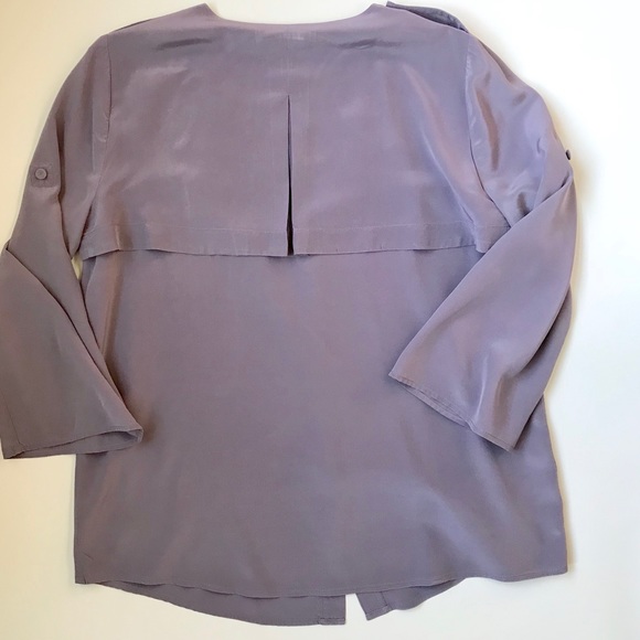 BCBG Purple V-neck Blouse w/ Bell Sleeves - Small - Picture 2 of 5